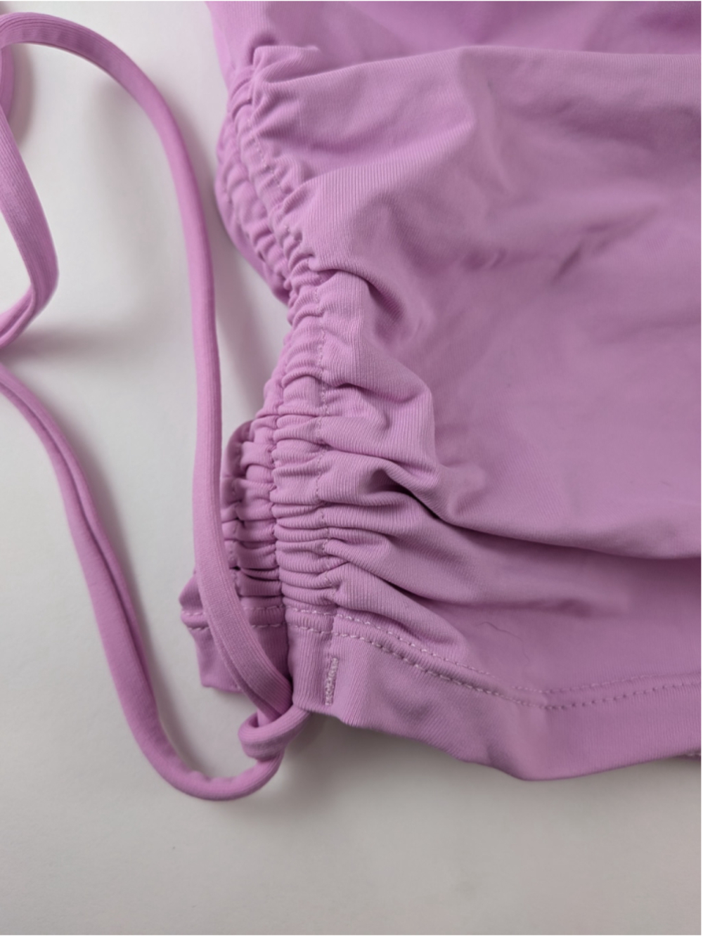 ROXY Purple Bandeau Adjustable Tankini Bikini Top Large - Picture 4 of 9
